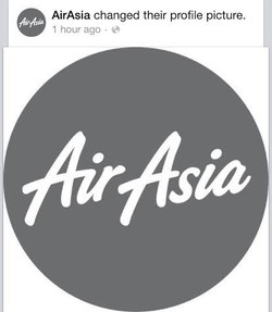 Pesawat Hilang, Logo AirAsia Jadi Kelabu