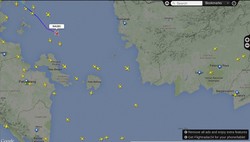 Begini Padatnya Lalu Lintas Udara di Area Pencarian AirAsia QZ8501