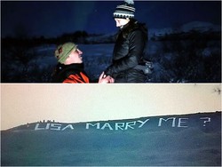 Lamaran Unik Sepanjang 2014: Buat Amazing Race Sampai Tulisan di Atas Gunung