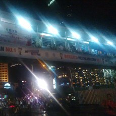 Jembatan Penyeberangan di HI Disulap Menjadi Pos Pengamanan Tahun Baru