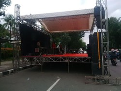 Jelang JNF, Dua Panggung Disiapkan di Jalan Medan Merdeka Selatan