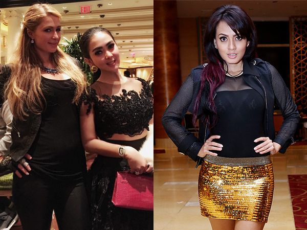 Syahrini dan Paris Hilton Foto Bareng, Yeyen Lidya Seksi Pamer Bra