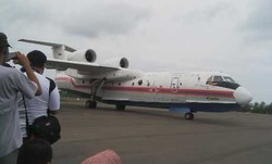 Beriev Be-200 Rusia Tiba di Pangkalan Bun, Siap Cari Black Box AirAsia