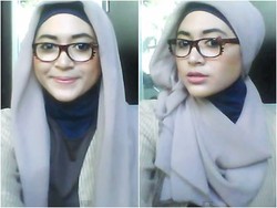 Kreasi Hijab untuk Wanita Berkacamata dengan Jilbab Paris