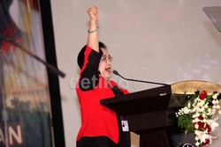 Mega Singgung Konflik TNI-Polri dalam Pidatonya di HUT PDIP