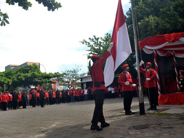 HUT ke-42, PDIP Gelar Upacara Bendera