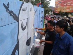 Meresahkan, Mural Mirip Lambang ISIS di Sukabumi Dihapus
