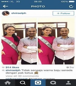 Ini Komentar Puteri Indonesia Elvira Terkait Foto Palsu dengan Samad