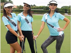 Foto: Kesibukan Elvira Devinamira di Miss Universe 2014, Parade Hingga Main Golf
