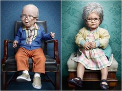 Foto: Lucunya Para Balita yang Berpose Seperti Lanjut Usia