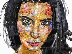 Unik! Kim Kardashian Dibuat Karya Seni dari Emoji Smartphone
