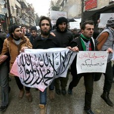 Protes Charlie Hebdo, Demonstran Suriah Bakar Poster Je suis Charlie