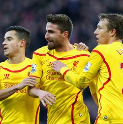 Gol Borini dan Lambert Menangkan Liverpool atas Villa