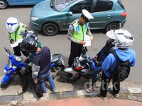 48 Pemotor Kena Tilang Rp 500 Ribu di HI