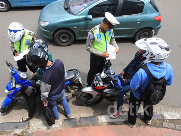 48 Pemotor Kena Tilang Rp 500 Ribu di HI
