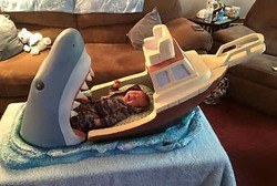 Terinspirasi Film, Pria ini Buat Boks Bayi yang Dilahap Hiu Ganas