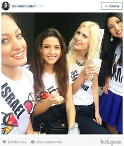 Miss Lebanon Dikecam Pasca Selfie Bareng Finalis Israel di Miss Universe