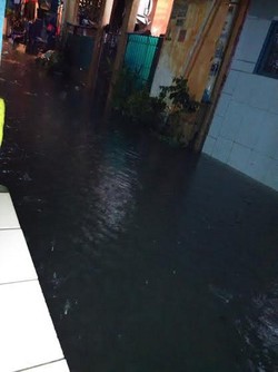 Banjir 50 Cm Mulai Masuk ke Rumah Warga di Sunter
