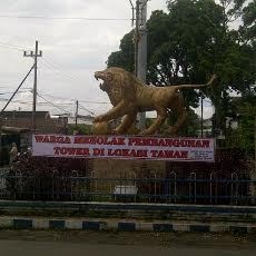Warga Menolak Tower Single Pole di Taman Singa