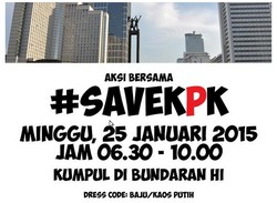 Penggalangan Dukungan #saveKPK Dilakukan Pagi Ini Saat Car Free Day