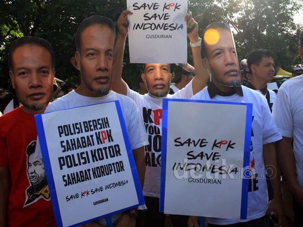 Aksi Save KPK di Car Free Day