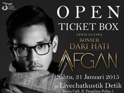 Asik! Tiket Konser Afgan Juga Dijual di LIVECHATkustik