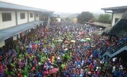 Tuntut Kenaikan Upah, Ribuan Buruh Garmen di Sukabumi Mogok Kerja