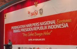 Gelak Tawa JK Saat Hadiri Hari Pers Nasional 2015