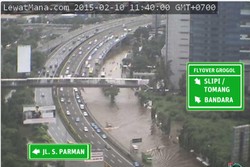 Dilihat dari Ketinggian, Beginilah Jl S Parman yang Jadi Kolam