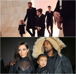Foto: Gaya Keluarga Beckham Vs Kardashian-West di Pekan Mode Dunia
