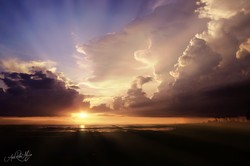 Sunset Di Danau Tempe