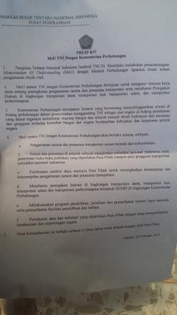 Panglima dan Menhub Teken MoU Pengamanan Pelabuhan, Bandara dan Stasiun