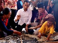 Jokowi Tinjau Tempat Pangasinan Ikan di Banten