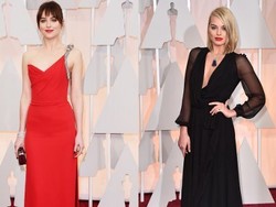 Hot Alert! Dakota Johnson Merah Menyala, Margot Robbie Seksi Bergaun Hitam