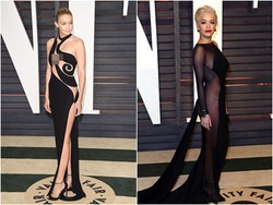 Selebriti Pamer Paha dan Pinggul dengan Gaun Transparan di After-Party Oscar