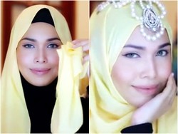 Tutorial Hijab dengan Kalung Sebagai Aksesori Kepala untuk ke Pesta