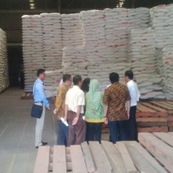 Jokowi Gelar Rapat Dadakan di Tengah Tumpukan Beras