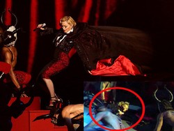 Gubrak! Madonna Jatuh Tersungkur di Panggung BRIT Awards 2015
