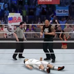 Memperebutkan Irina, Ronaldo dan The Rock Tarung di Atas Ring