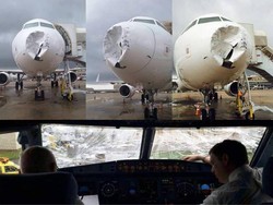 Pesawat Brasil Tabrak Hujan Es, Mendarat dengan Kaca Retak