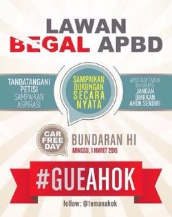 Teman Ahok Galang Dukungan Masyarakat di Car Free Day