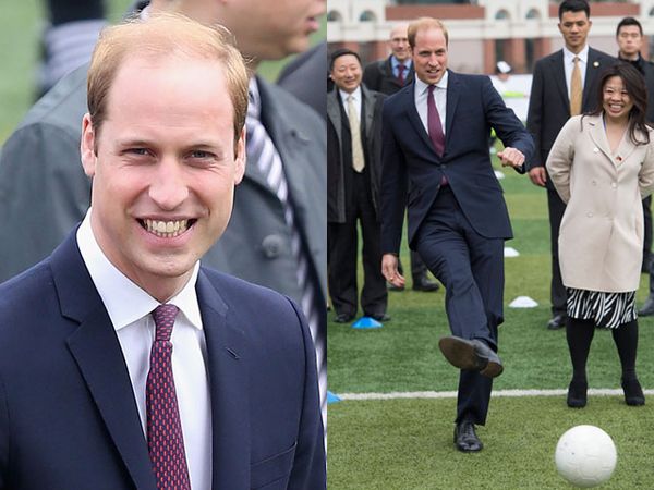 Kunjungi Tiongkok, Pangeran William Asyik Main Bola