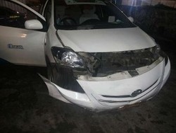 Taksi dan Mercy Tabrakan di Fatmawati