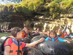 Wisata Air di Sungai Oyo Gunungkidul, Cocok Untuk si Buah Hati