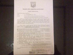 Ini Isi Surat Pernyataan Wali Kota Jakbar Perihal Program Siluman Tahun 2015