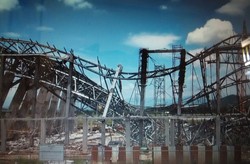 Kata Polisi, ini Detik-detik Robohnya Atap Proyek Hanggar Bandara Makassar