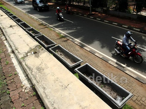 Taman di Dinding Jembatan Semanggi Tak Terawat