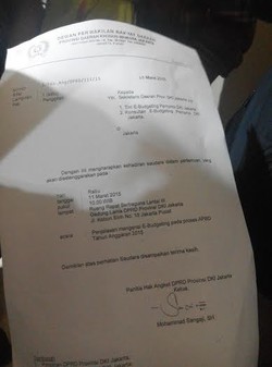 Ini Undangan Resmi untuk Kepala BPKAD DKI, Kenapa Malah Diusir Tim Angket?