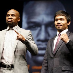 Akhirnya Pacquiao dan Mayweather Jr. Bertemu ... dalam Setelan Jas
