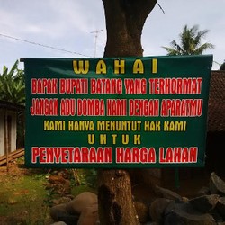 Blusukan Bos PLN ke Lokasi Calon PLTU Batang Disambut Spanduk Protes Warga